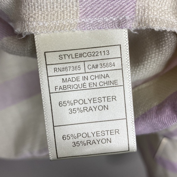 Cupcakes & Cashmere Purple and Cream Striped Cropped Zip Jacket NWT - Picture 8 of 10